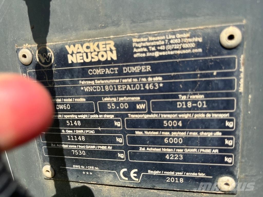 Wacker Neuson DW 60 Mini pašizgāzēji