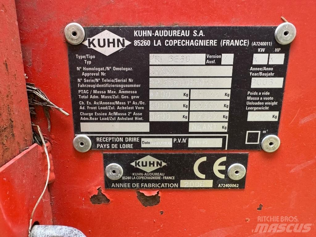 Kuhn Primor 3560 Ķīpu smalcinātāji, griezēji un attinēji