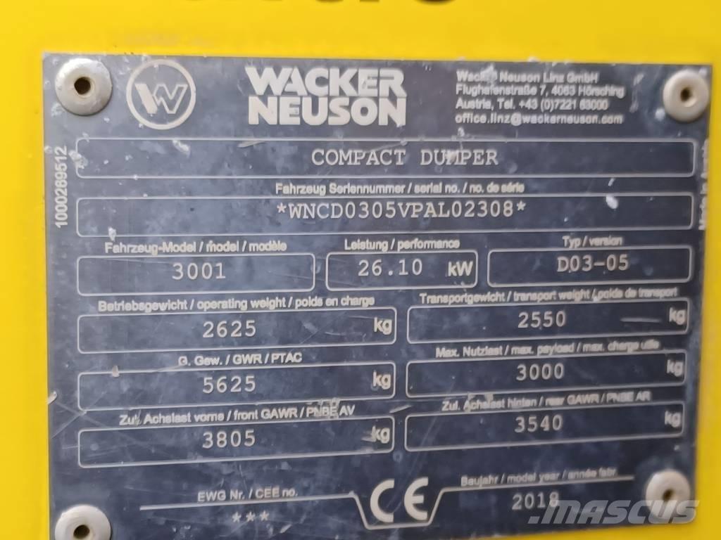 Wacker Neuson 3001 Mini pašizgāzēji