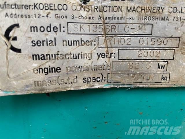 Kobelco SK 135 SR LC Kāpurķēžu ekskavatori
