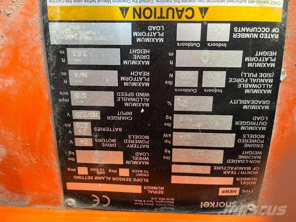 Snorkel TM 12 Vertikālie pacēlāji