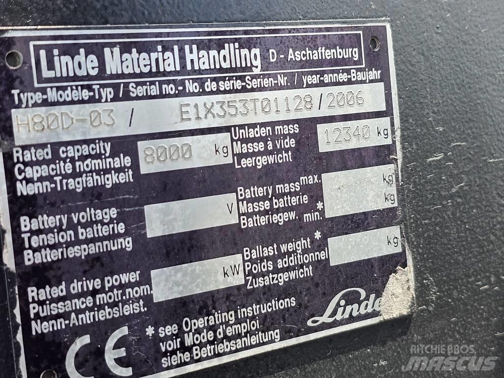 Linde H80D-03 Tehnika ar dīzeļa dzinēju