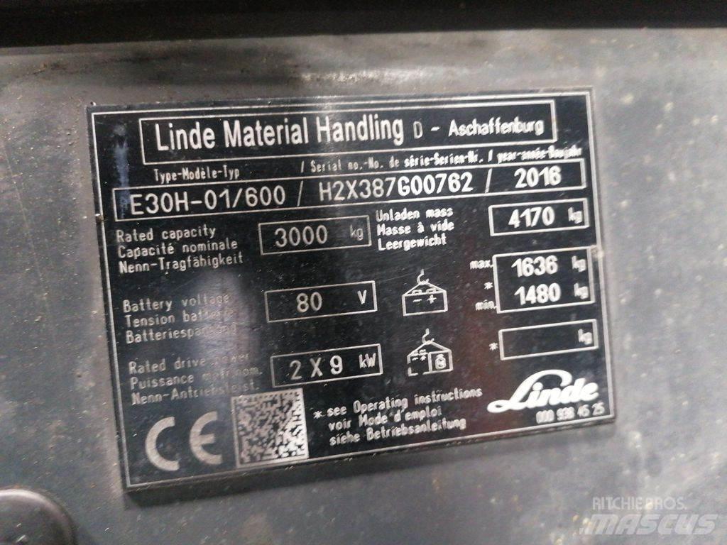 Linde E30H-01/600 Elektriskie iekrāvēji