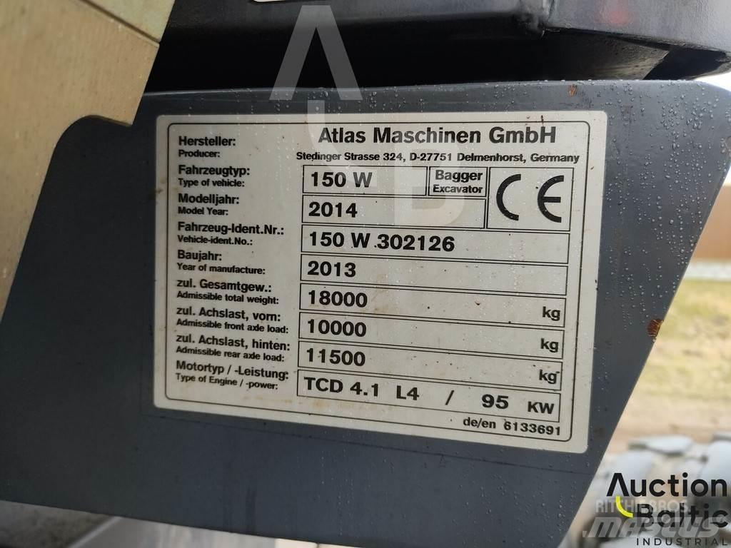 Atlas 150 W Ekskavatori uz riteņiem