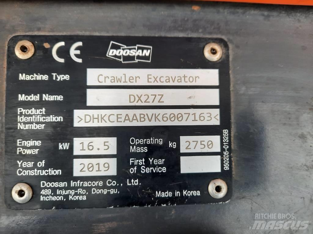 Doosan DX 27 Z Mini ekskavatori < 7 t