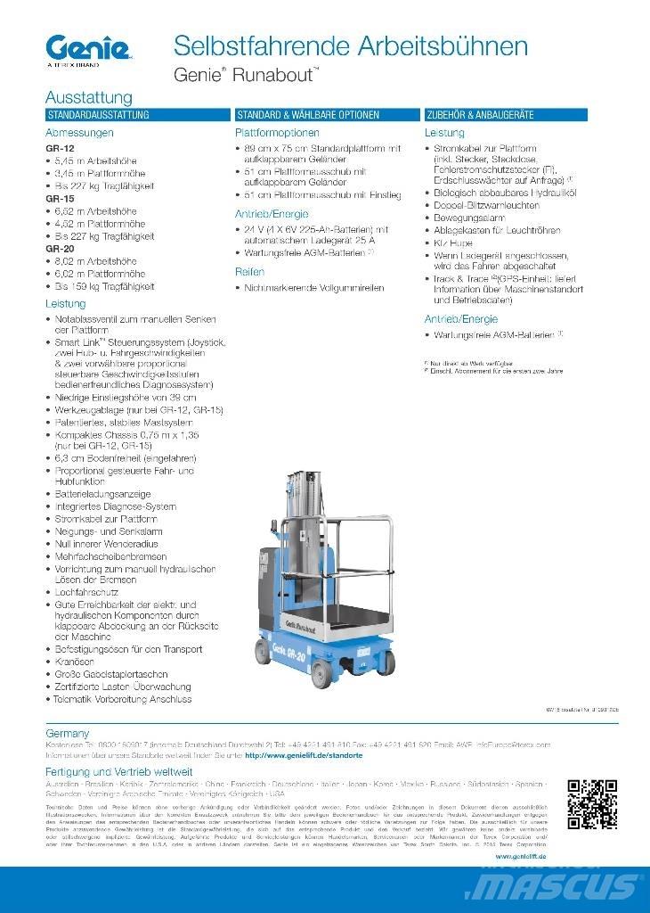 Genie GR-20 Vertikālie pacēlāji