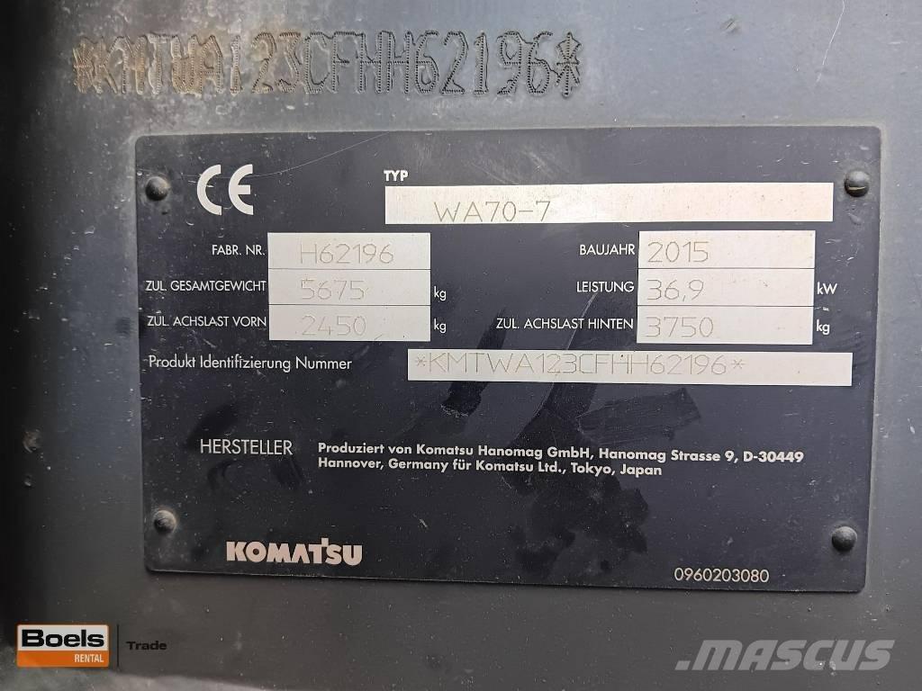Komatsu WA 70-7 Iekrāvēji uz riteņiem