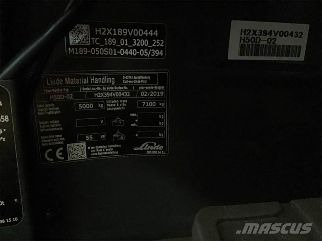 Linde H50D Tehnika ar dīzeļa dzinēju