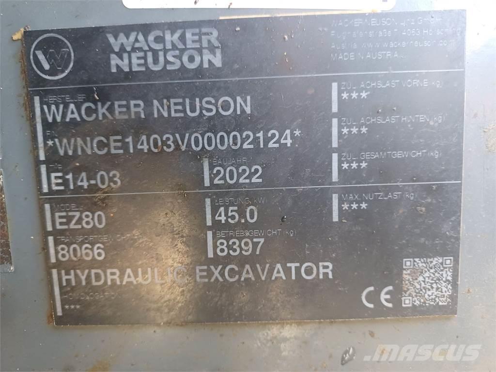 Wacker Neuson EZ80 Kāpurķēžu ekskavatori