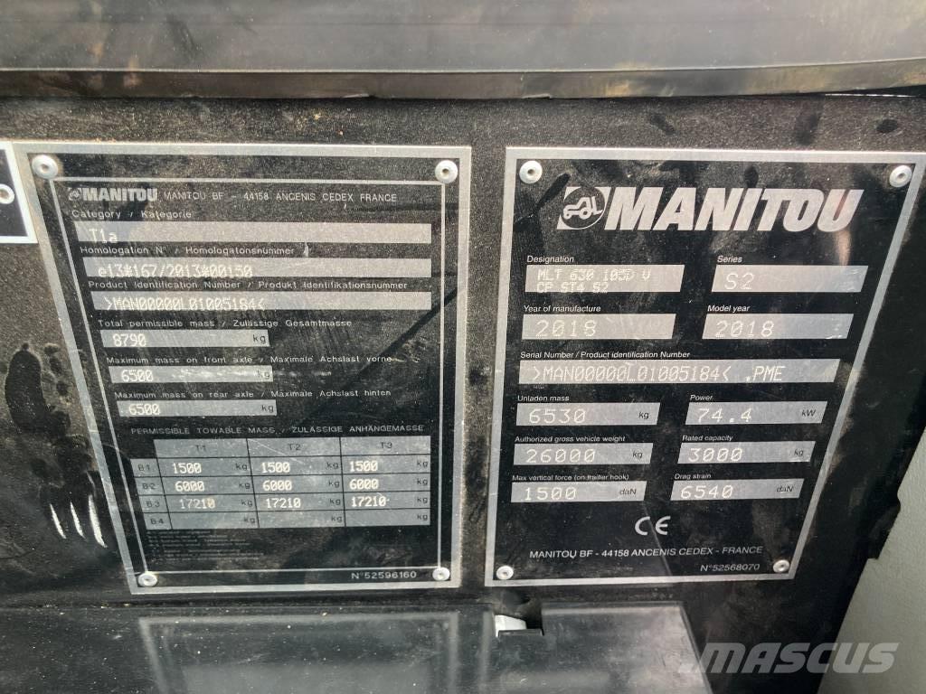Manitou MLT 630-105 Teleskopiskie manipulatori