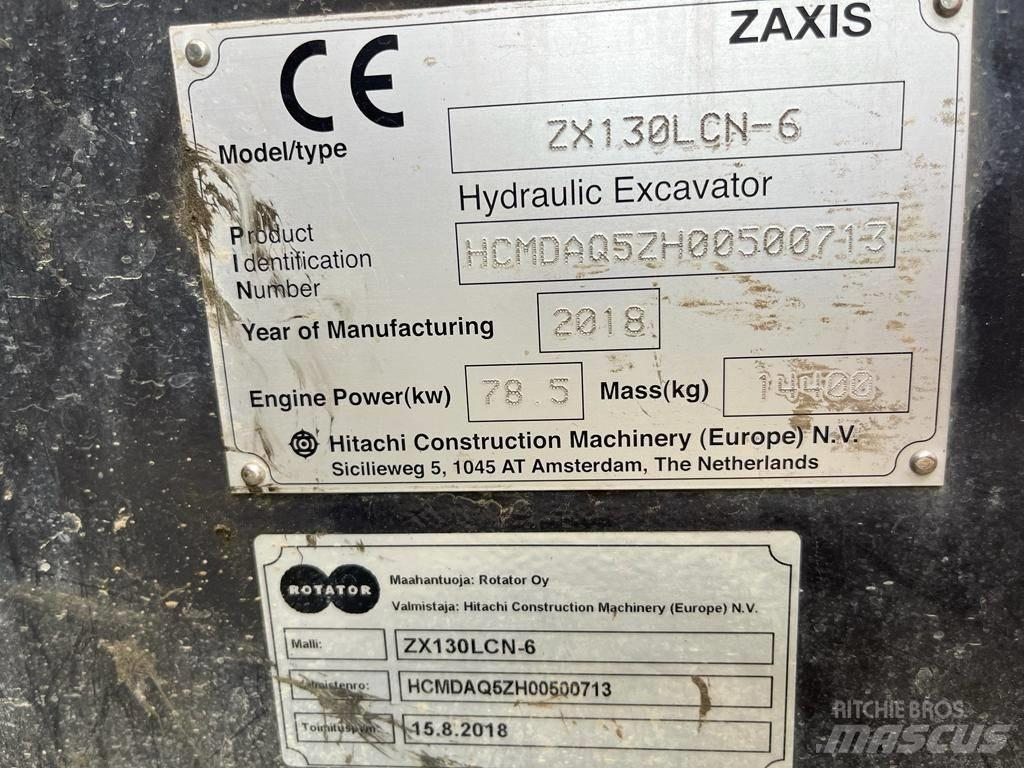 Hitachi ZX130LCN-6 Kāpurķēžu ekskavatori