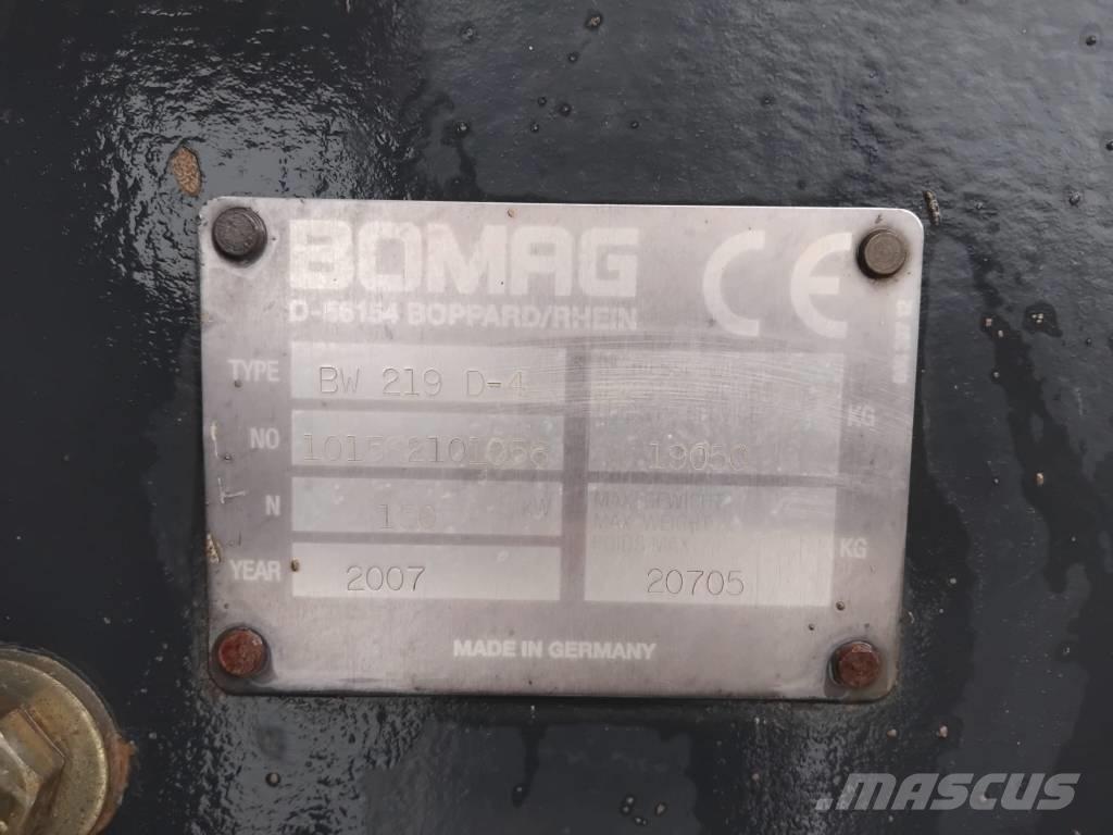 Bomag BW 219 D-4 Vienvalča grunts veltņi
