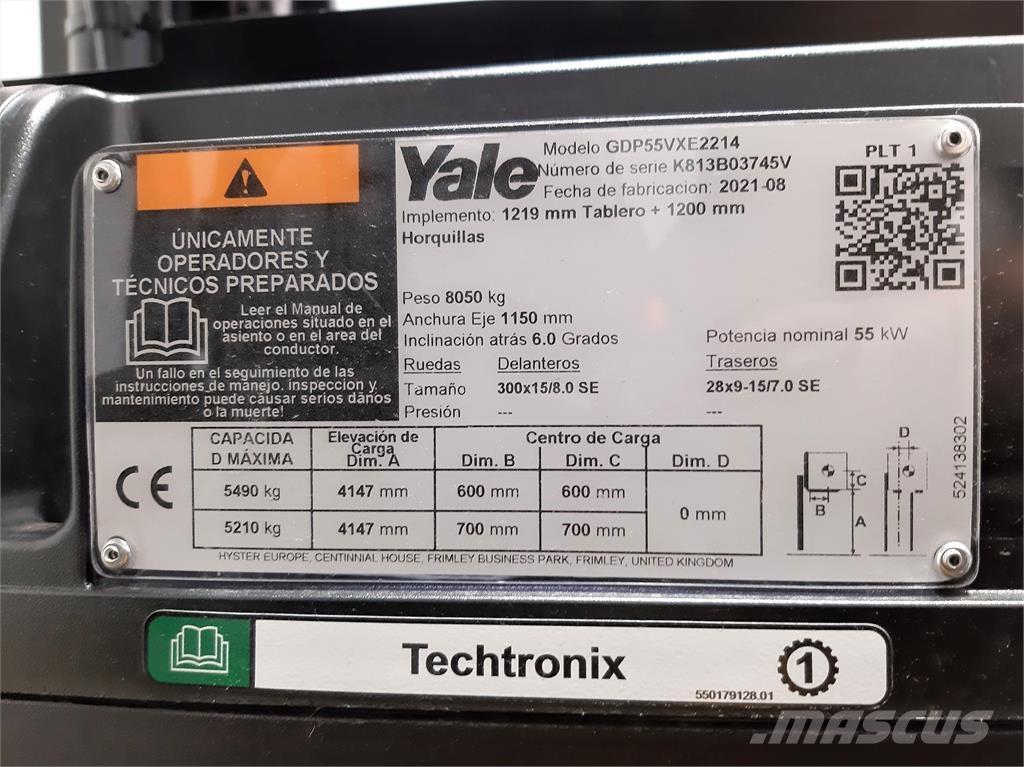 Yale GDP55VX Tehnika ar dīzeļa dzinēju