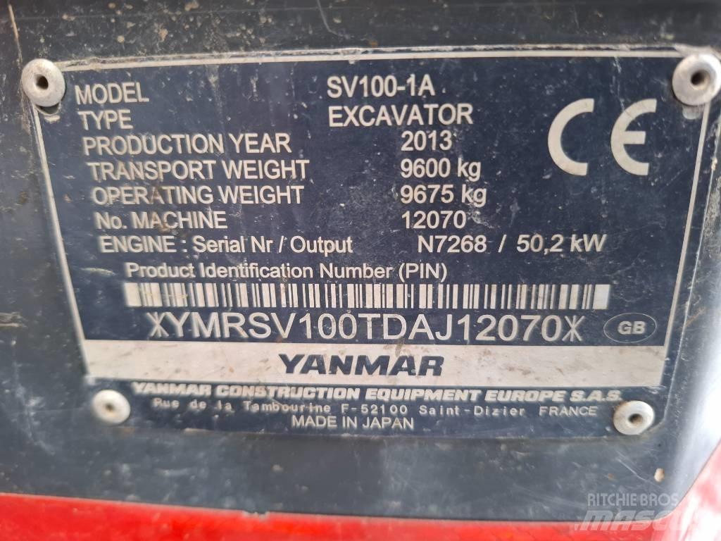 Yanmar SV100-1A Vidēja lieluma ekskavatori 7 t - 12 t