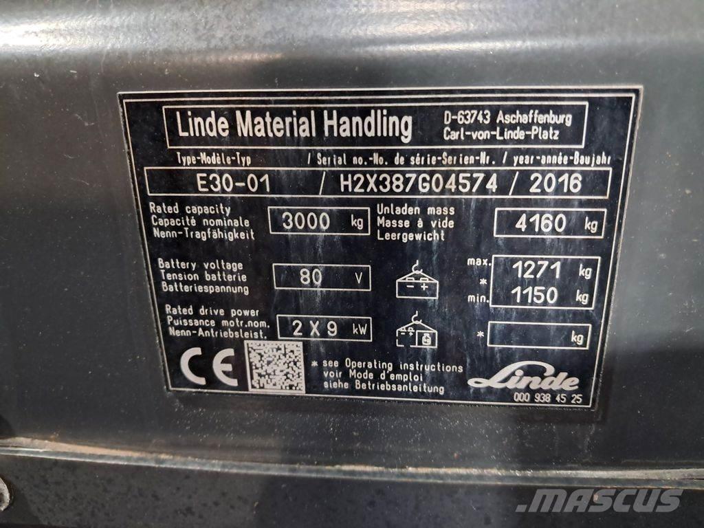 Linde E30-01 Elektriskie iekrāvēji