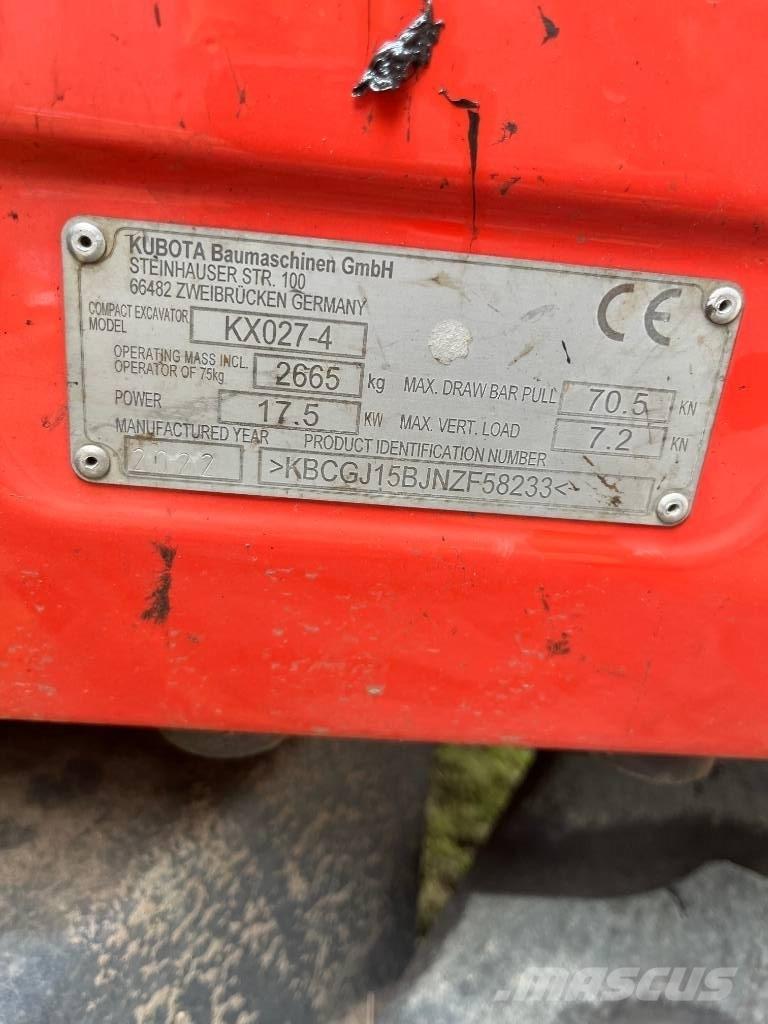 Kubota KX 027-4 Mini ekskavatori < 7 t