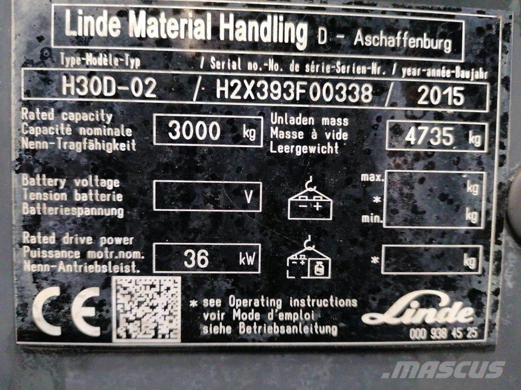 Linde H30D-02 Tehnika ar dīzeļa dzinēju