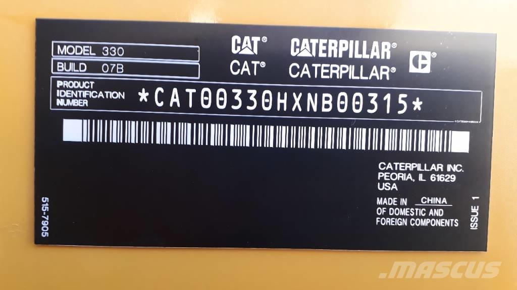 CAT 330 Kāpurķēžu ekskavatori