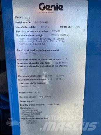 Genie S 45 Teleskopiskie pacēlāji