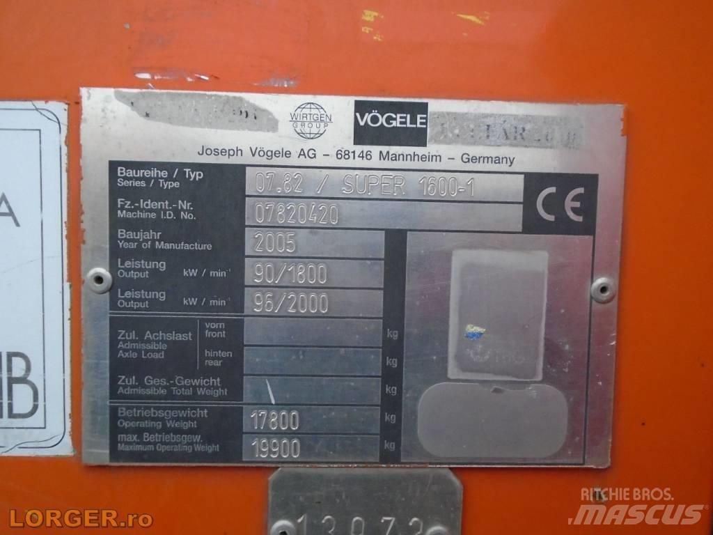 Vögele Super 1600 Asfalta klājēji