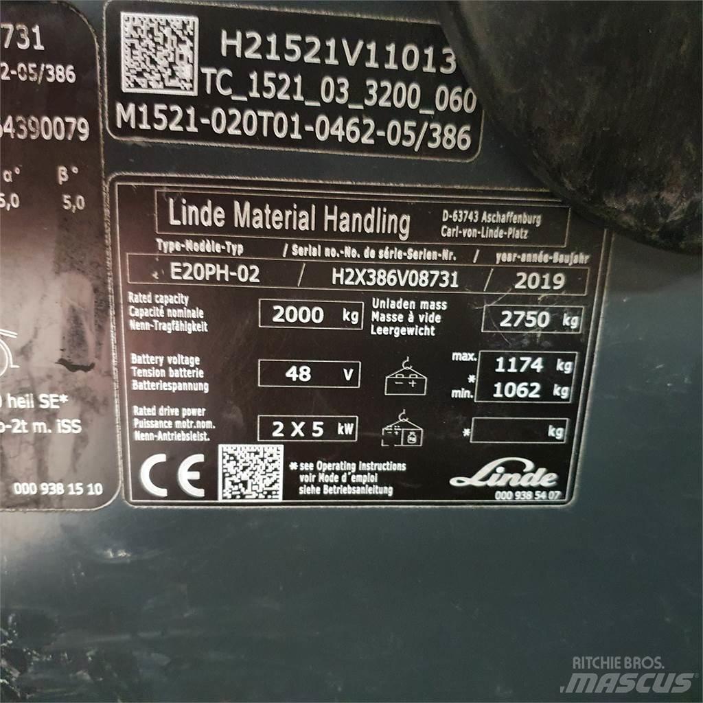 Linde E20PH Elektriskie iekrāvēji
