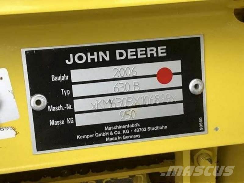 John Deere 630 B Siena un lopbarības novākšanas mašīnu piederumi