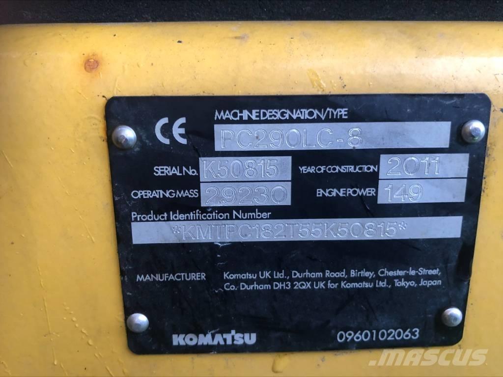 Komatsu PC 290 LC-8 Kāpurķēžu ekskavatori