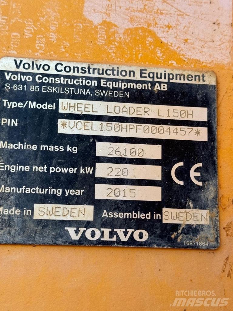 Volvo L 150 H Iekrāvēji uz riteņiem