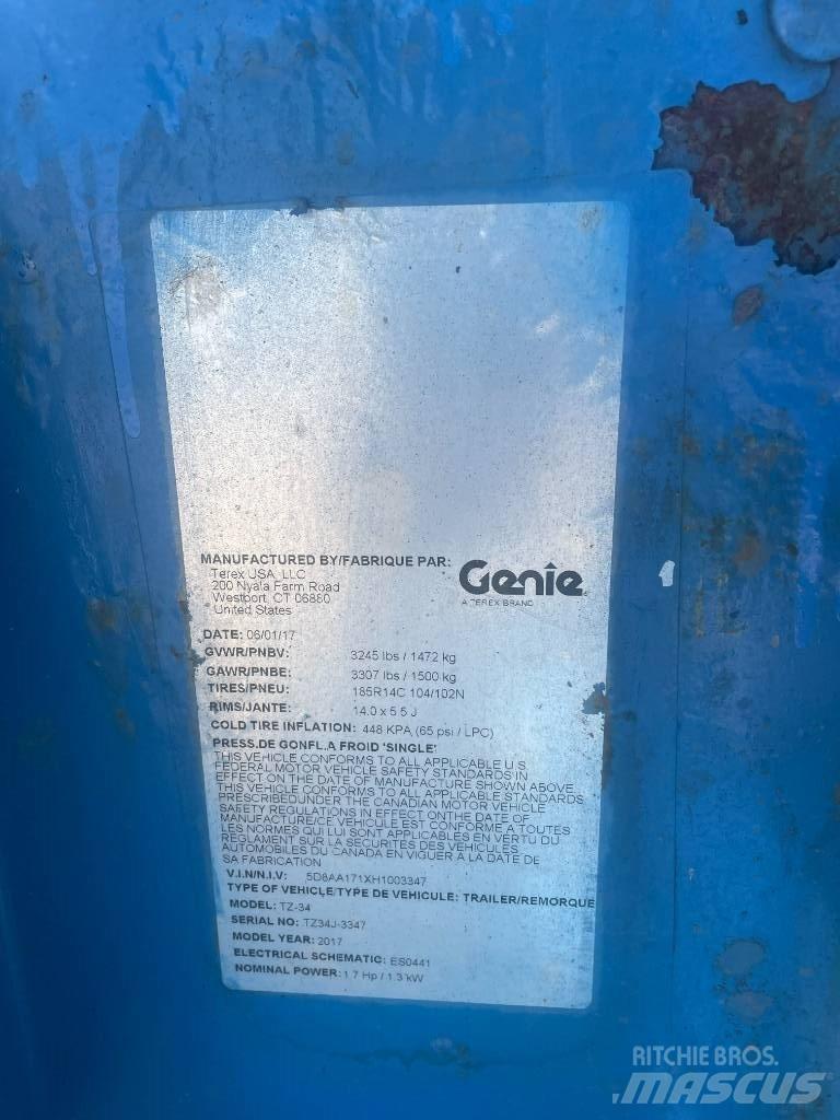 Genie TZ-34/20 Pacēlājplatformas - piekabes
