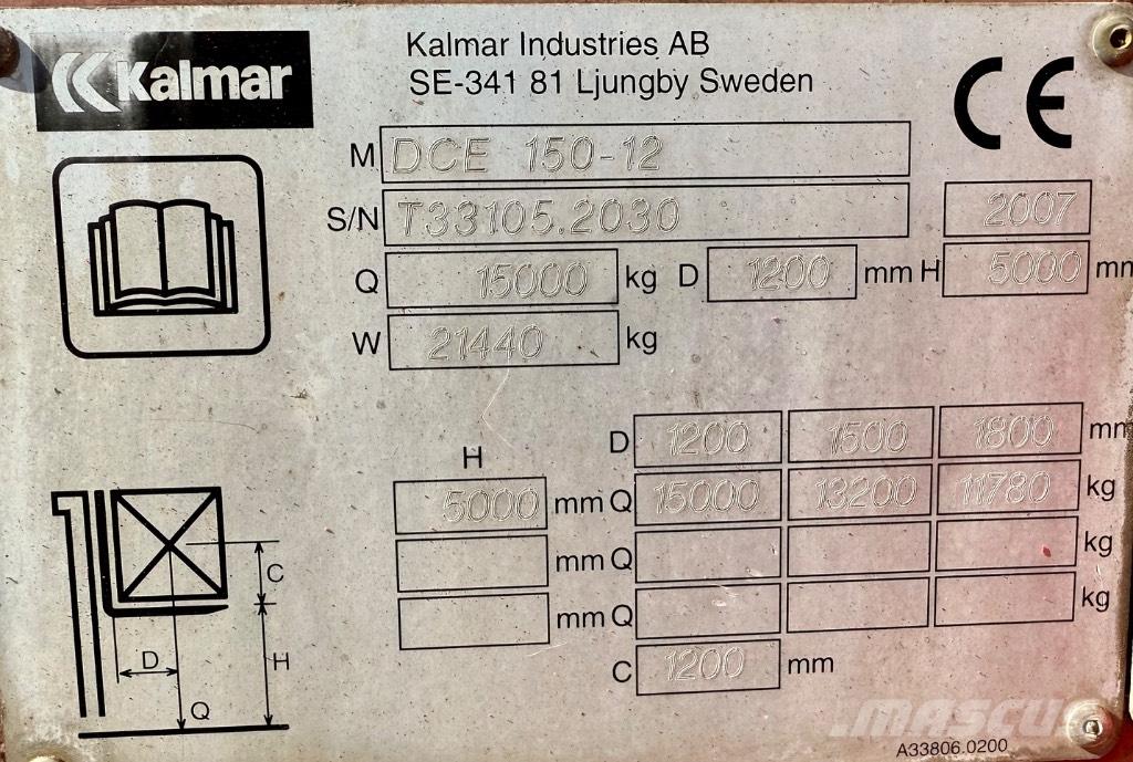 Kalmar DCE 150-12 Tehnika ar dīzeļa dzinēju