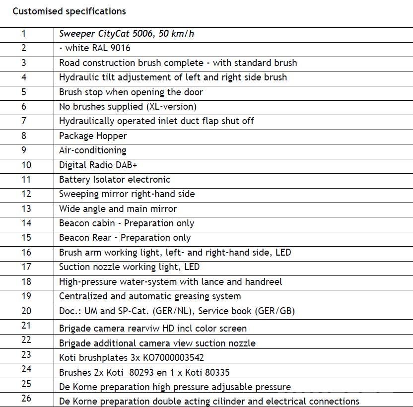 Bucher CityCat 5006 Ielu tīrīšanas mašīnas