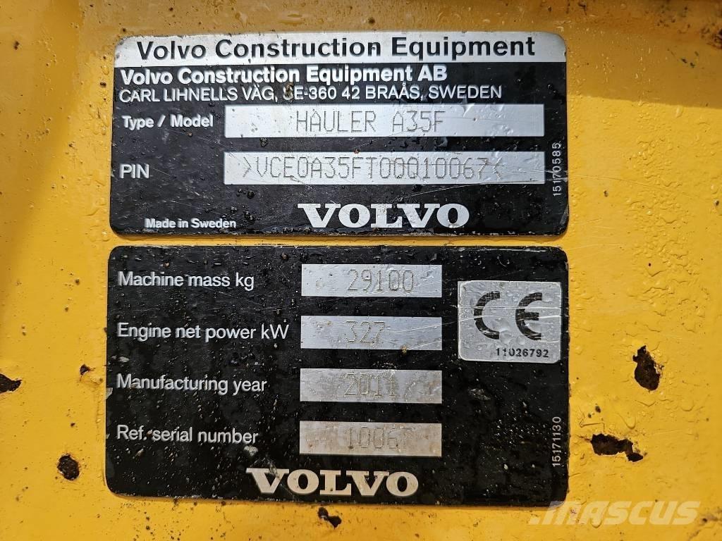 Volvo A 35 F Artikulētie pašizgāzēji