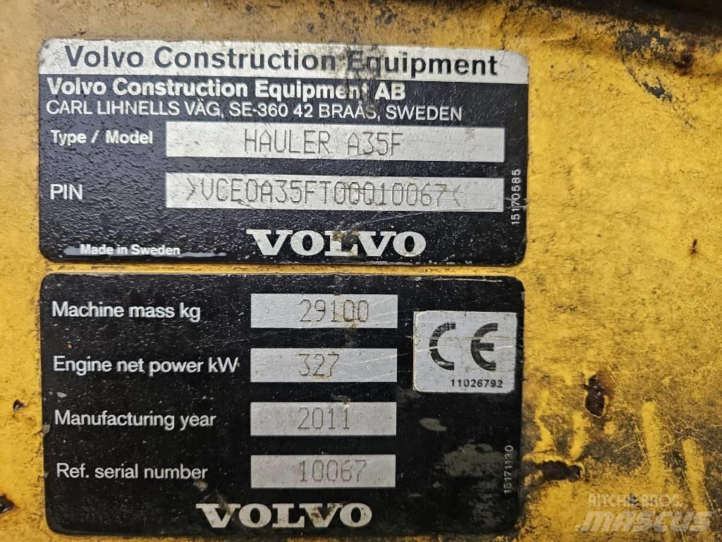 Volvo A 35 F Artikulētie pašizgāzēji