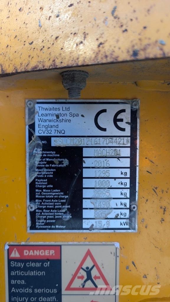 Thwaites 1 ton Mini pašizgāzēji