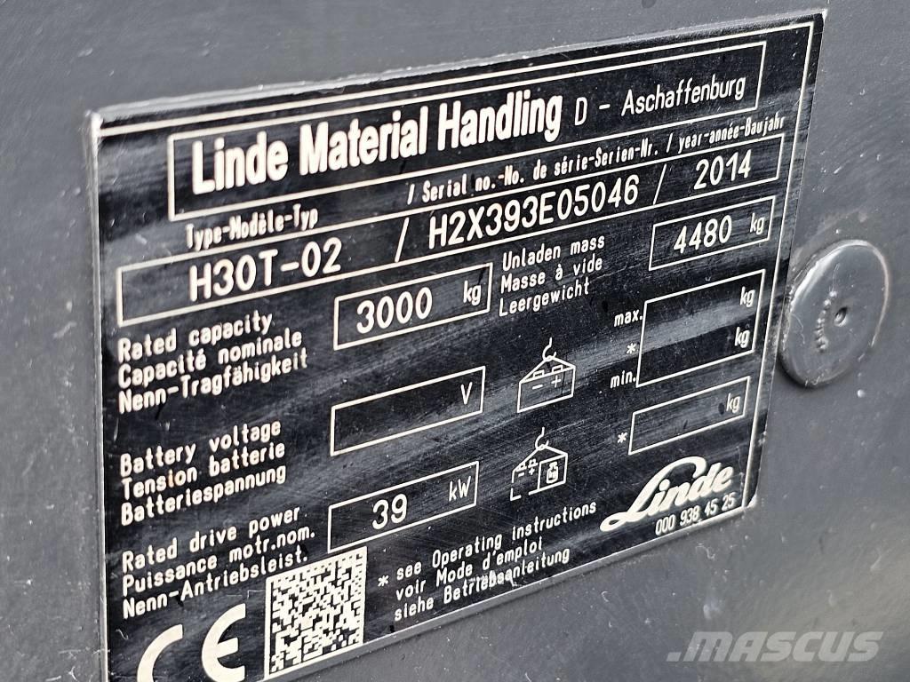 Linde H30T-02 LPG tehnika
