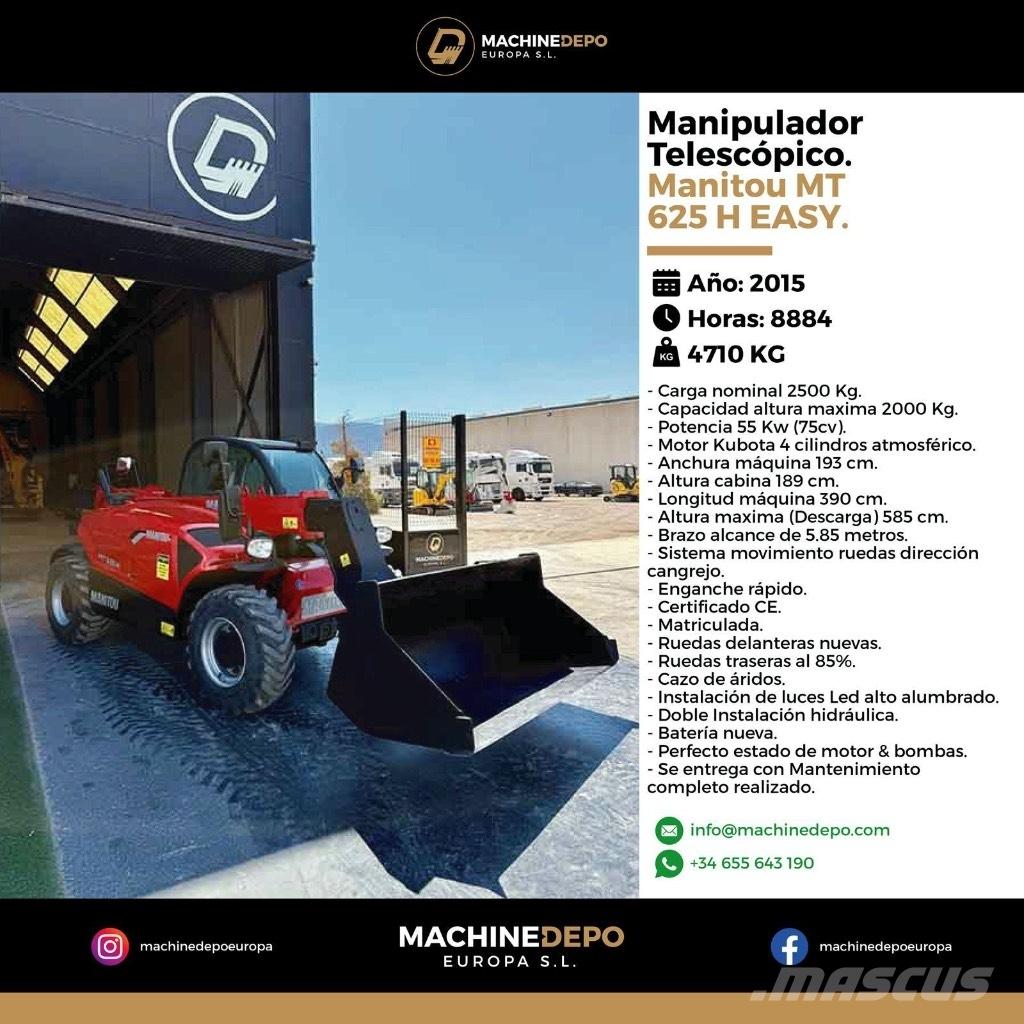 Manitou MT 625 H Teleskopiskie manipulatori