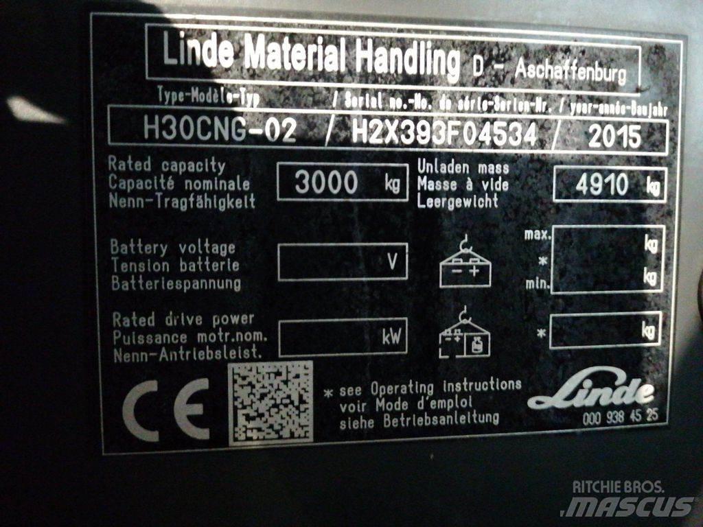 Linde H30TCNG-02 LPG tehnika