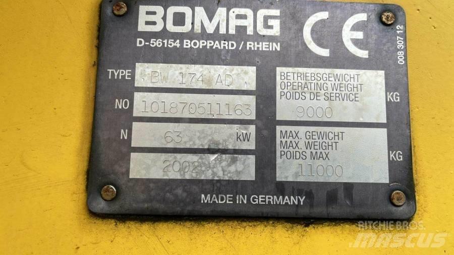 Bomag BW174 AD Divvalču grunts veltņi