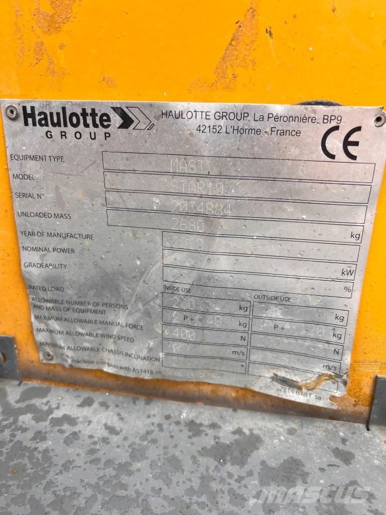Haulotte Star 10 Teleskopiskie pacēlāji
