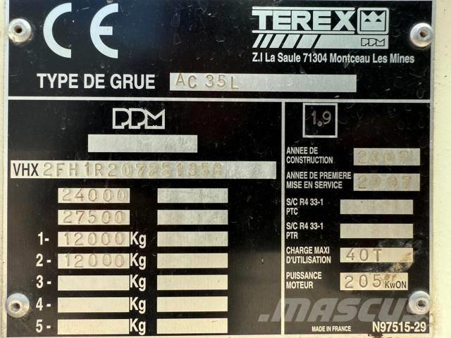 Terex AC 35 L Visurgājēji celtņi