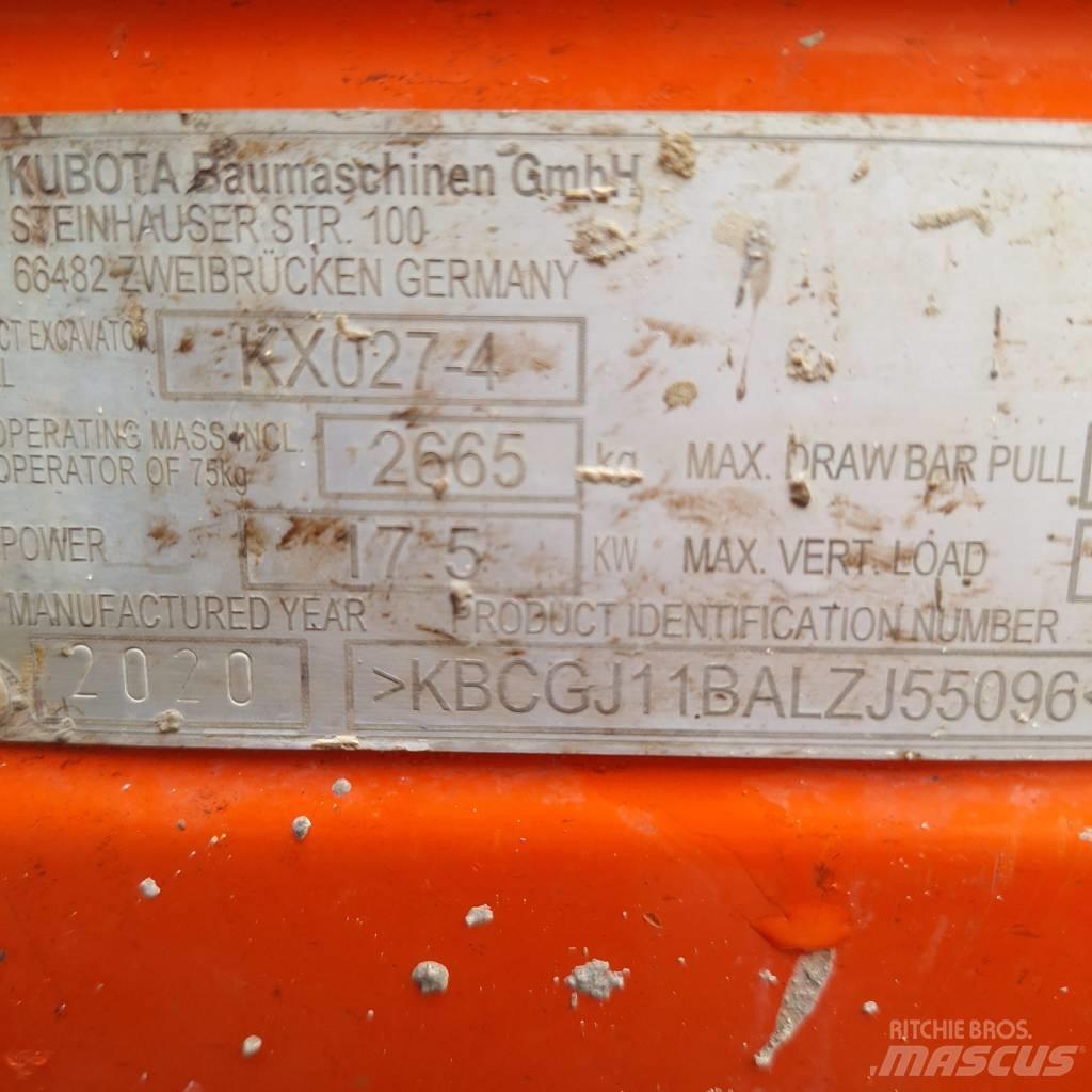 Kubota KX 027-4 Mini ekskavatori < 7 t