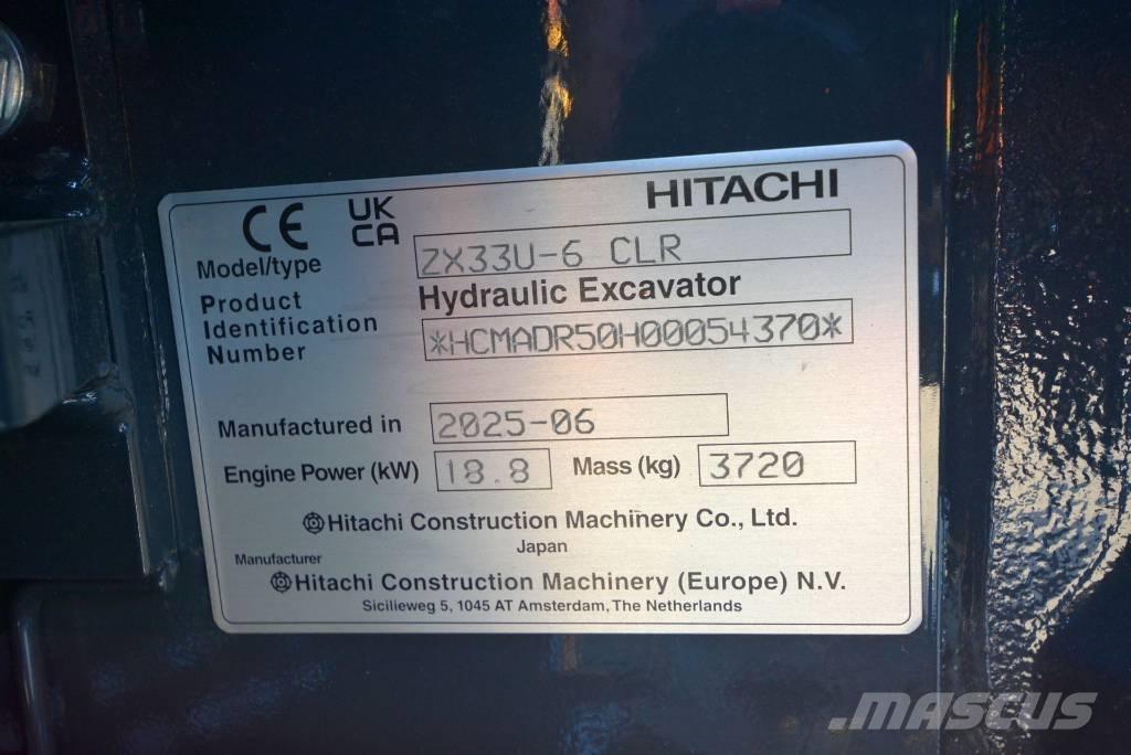 Hitachi ZX 33 U-6 Mini ekskavatori < 7 t