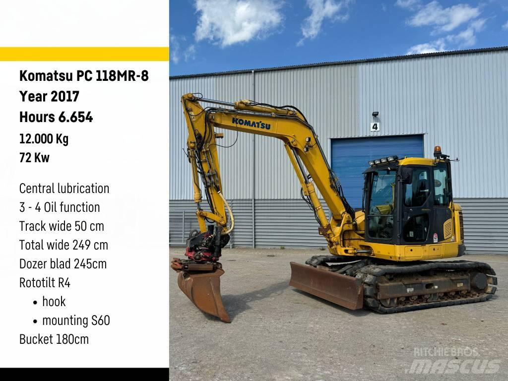Komatsu PC 118 MR-8 Kāpurķēžu ekskavatori