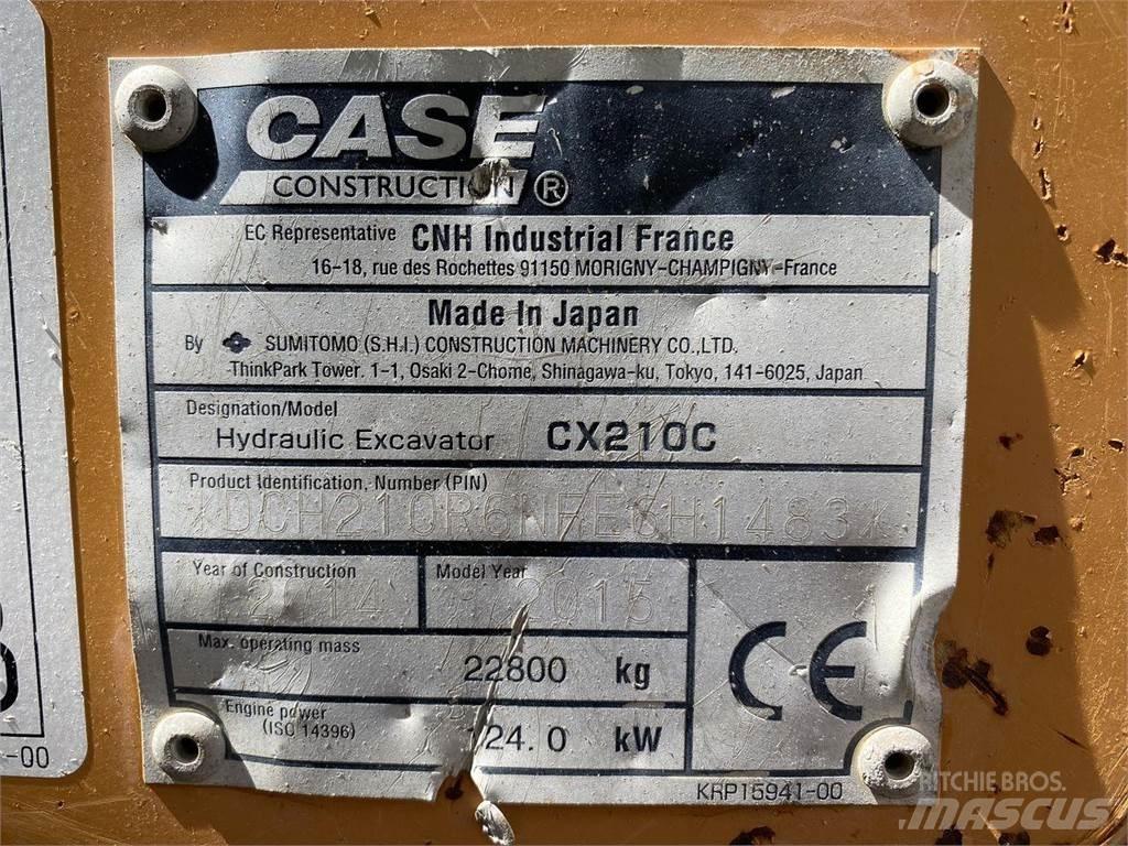 CASE CX210 Kāpurķēžu ekskavatori