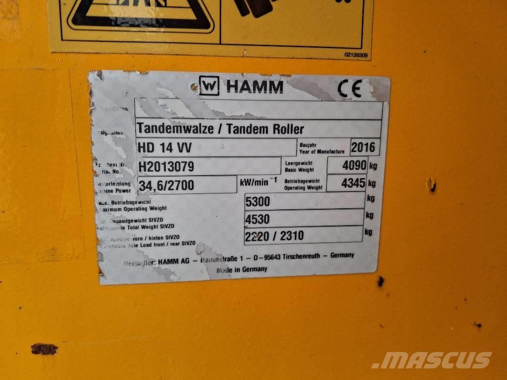 Hamm HD 14 VV Divvalču grunts veltņi