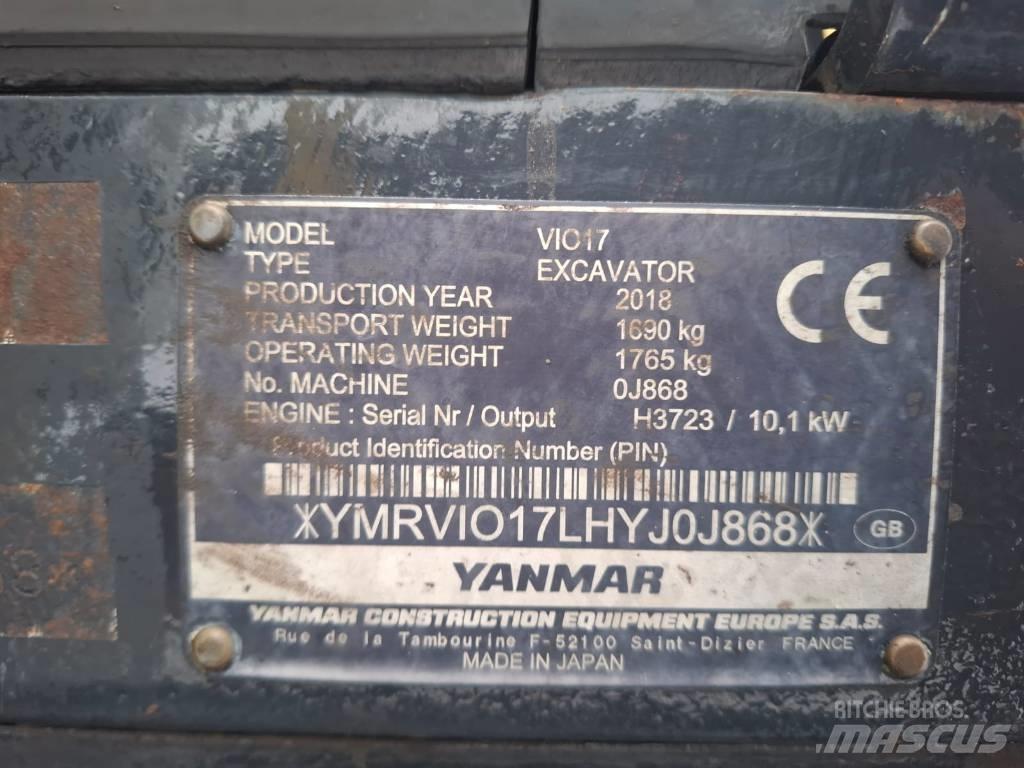 Yanmar Vio 17 Mini ekskavatori < 7 t