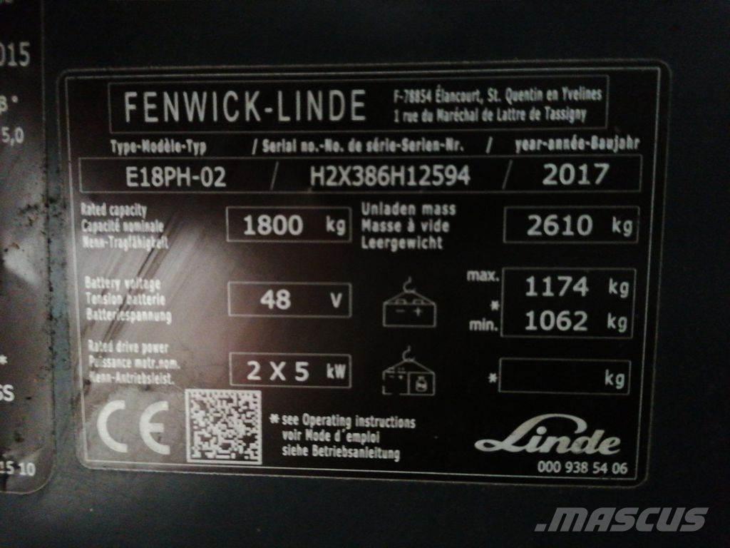 Linde E18PH Elektriskie iekrāvēji