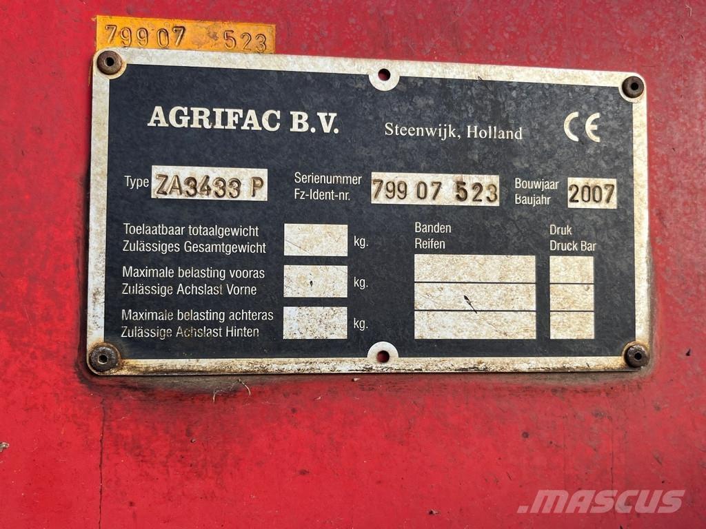 Agrifac ZA3433 Cita ražas novākšanas tehnika