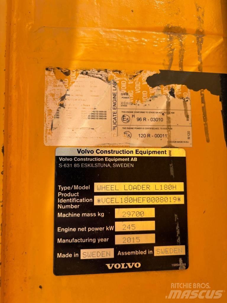 Volvo L 180 H Iekrāvēji uz riteņiem
