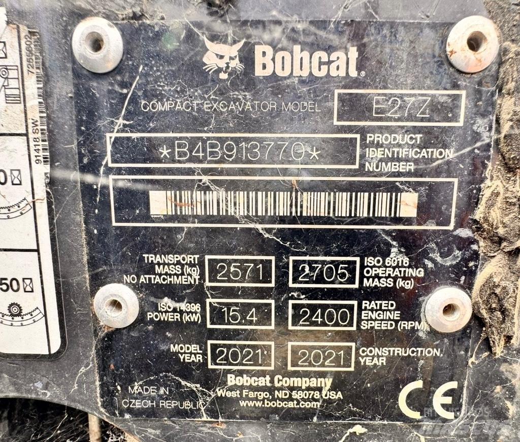 Bobcat E 27z Mini ekskavatori < 7 t